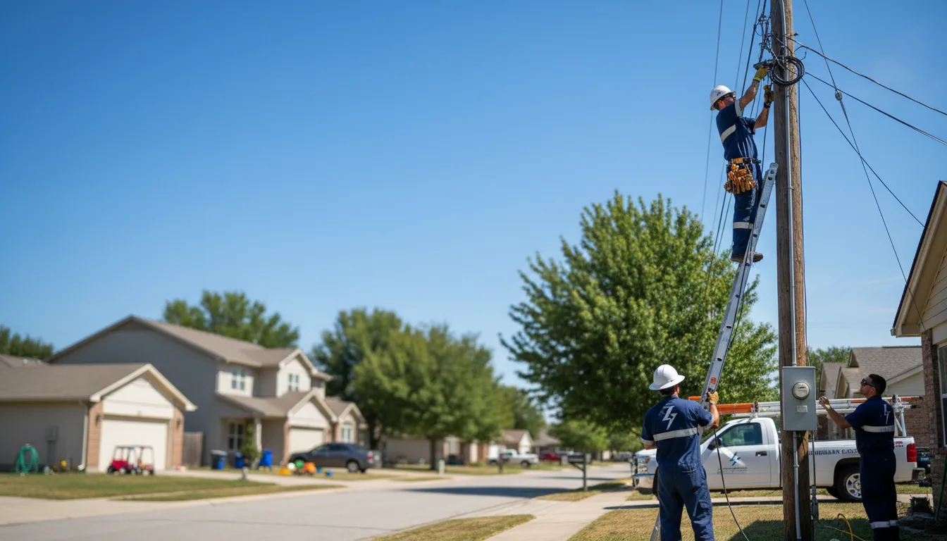 Residential electrician providing installation services in Diana, TX